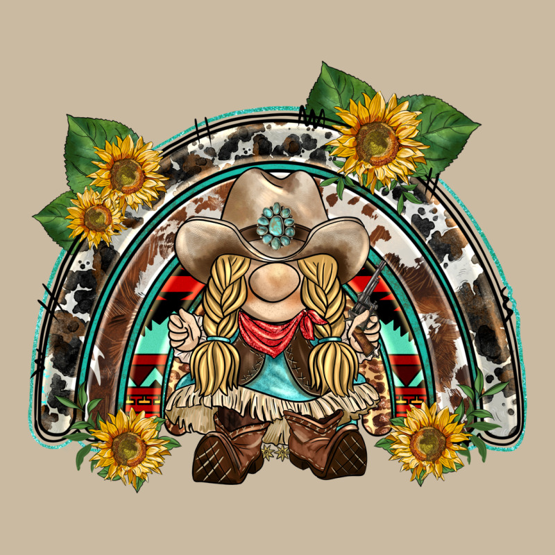 Western Gnome Sunflowers Rainbow Long Sleeve Tee by BarkalooDesign | Teevron