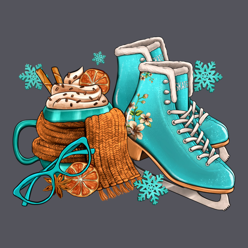 Winter Ice Skating Boots And Coffee Vintage Hoodie by FaDigitalArtStudio | Teevron