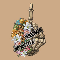Sensitive Savage Skeleton Middle Finger Vintage Hoodie | Teevron