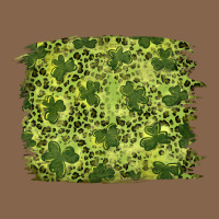 St Patrick's Day Shamrock Leopard Background Premium Tee | Teevron