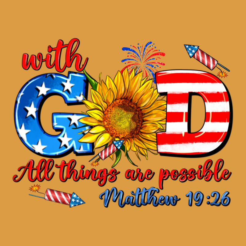 With God All Things Are Possible Usa Urban Heavy Tee by AdoDesignShop | Teevron