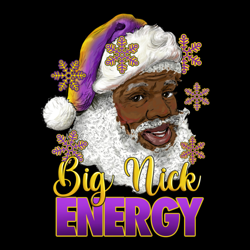 Big Nick Energy Purple And Gold Afro Santa Heavy Core Tee by RanaPortraitStore | Teevron
