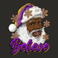 Believe Purple And Gold African American Santa Heavy Core Tee | Teevron