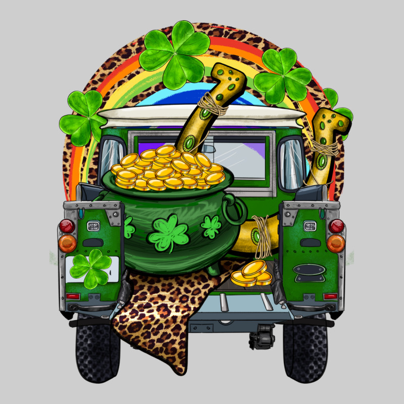 St Patrick's Day Truck With Pot Of Gold Horseshoe And Rainbow Premium Tee by RanaPortraitStore | Teevron