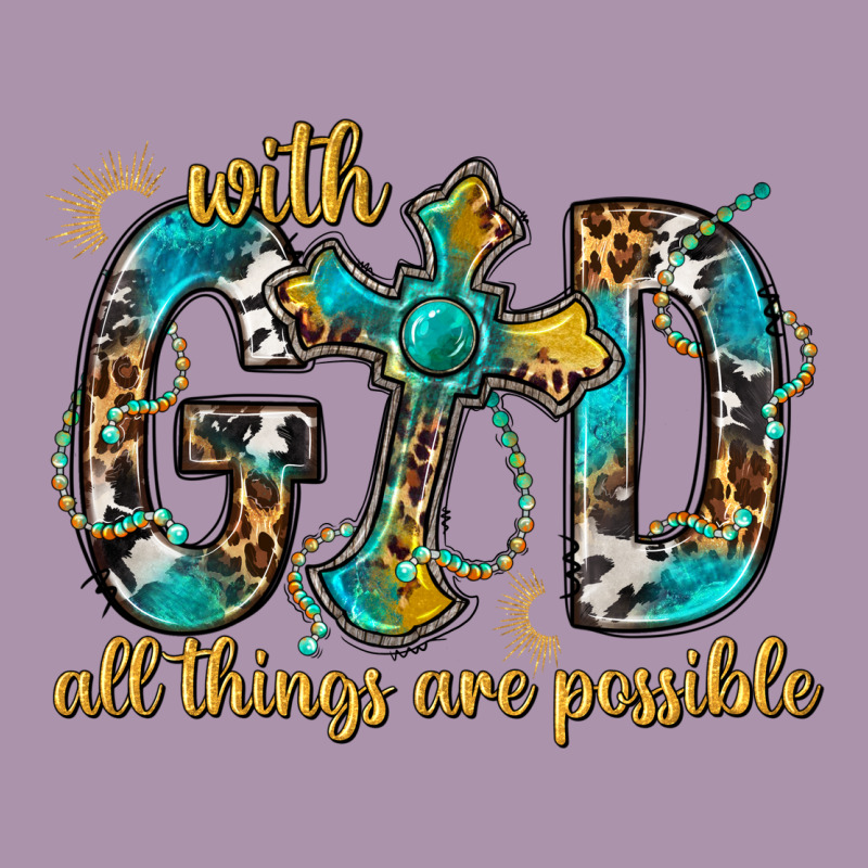 With God All Things Are Possible With Cross Heavyweight Hoodie by BundleAndBundleShop | Teevron