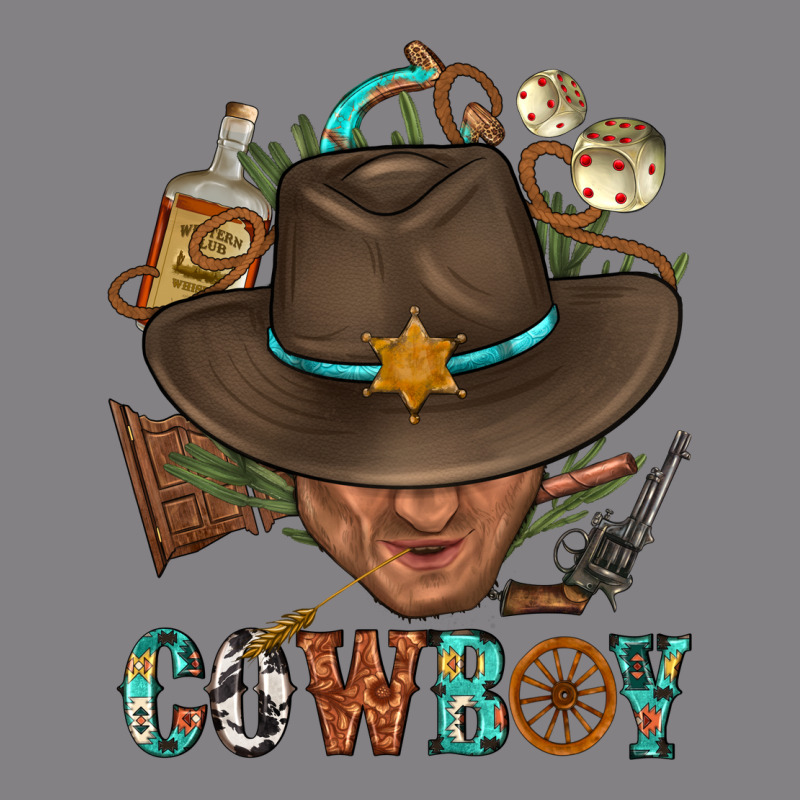 Western Cowboy Portrait With Cactus Heavyweight Hoodie by BundleAndBundleShop | Teevron