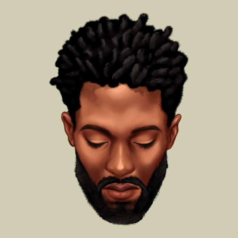 Bearded Black Man Portrait Heavy Core Tee by texasbilliewilder | Teevron