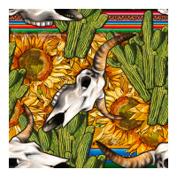 western bull skull seamless pattern | Teevron