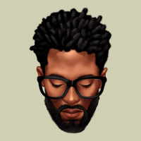 Bearded Black Man Portrait Heavy Core Tee | Teevron