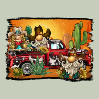 Western Truck Cowboy Gnome Background Long Sleeve Tee | Teevron