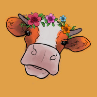 Cow With Flowers Premium Hoodie | Teevron