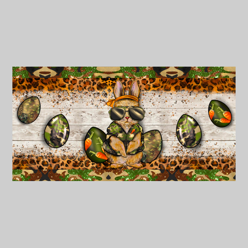 Easter Camouflage Egg Hunter Bunny License Plate Template Premium Tee by BarkalooDesign | Teevron