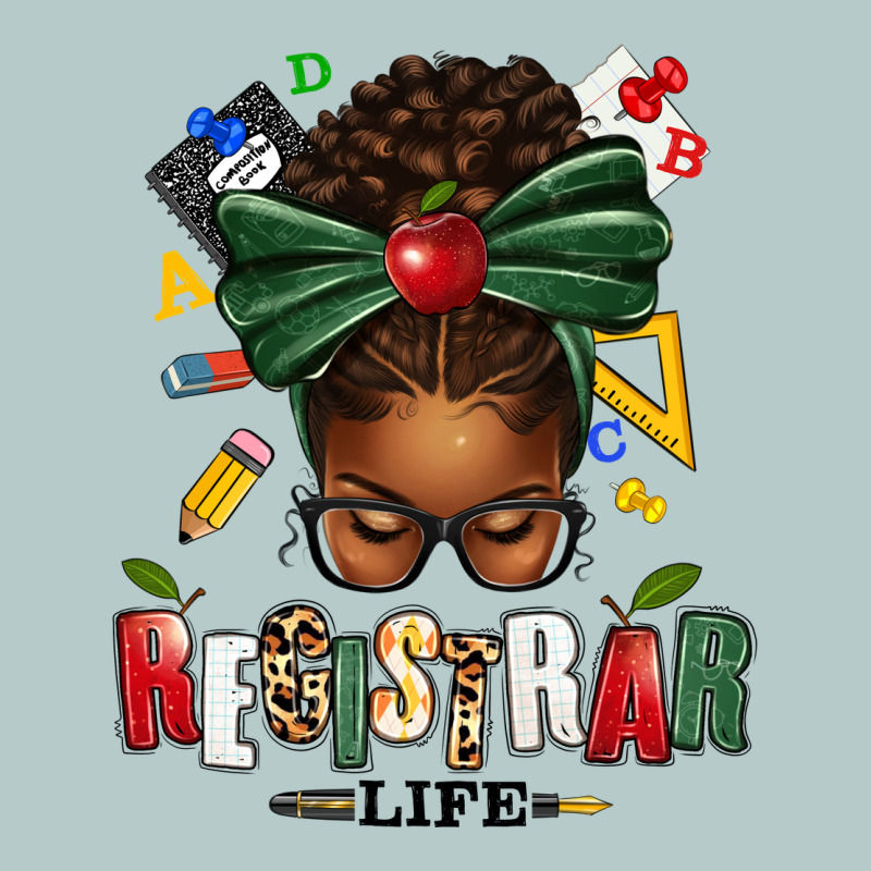 Registrar Life Afro Messy Bun Heavy Core Tee by texasbilliewilder | Teevron