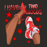 Bright Red I Have Two Moods Afro Girl Sneakers Heavy Core Tee | Teevron