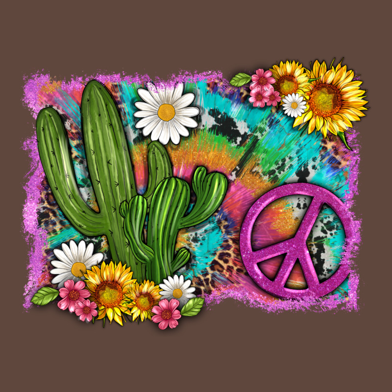Cactus Peace Sign Flowers And Tie Dye Classic Tee by Artiststas | Teevron
