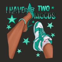 Teal I Have Two Moods Afro Girl Sneakers Heavy Core Tee | Teevron