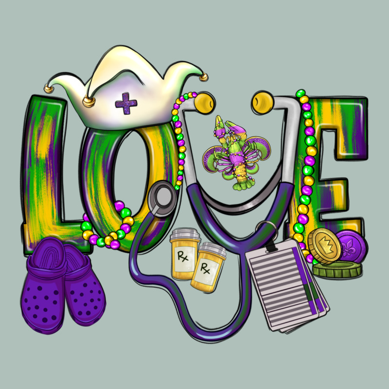 Mardi Gras Love Nurse Heavyweight Hoodie by BundleAndBundleShop | Teevron