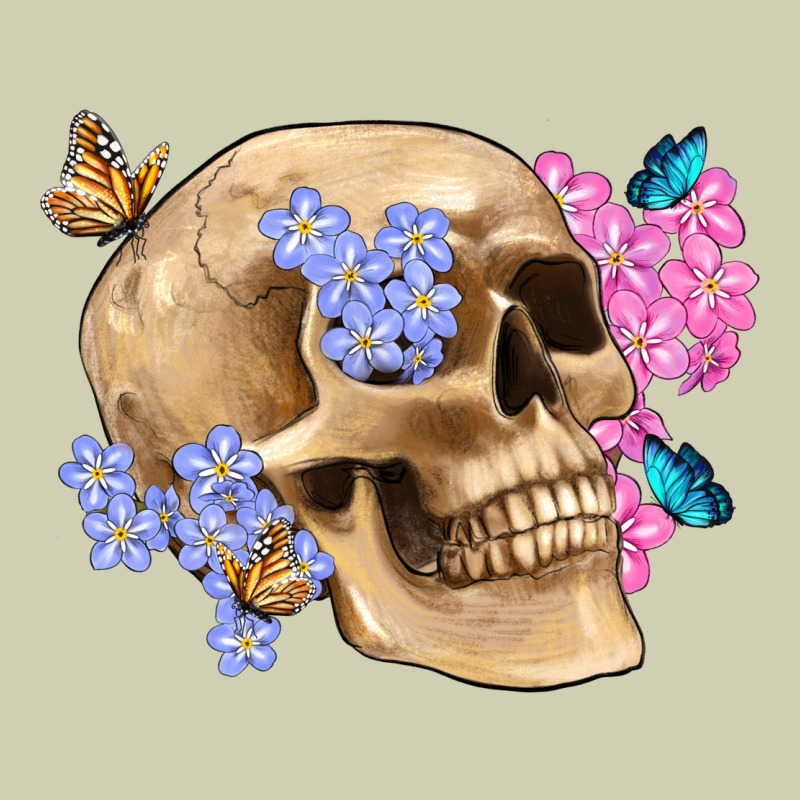 Skull Flora Butterfly Heavy Core Tee by Artiststas | Teevron