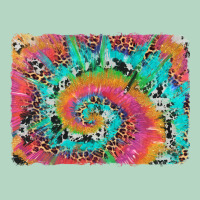 Tie Dye Leopard Cowhide Glitter Background Classic Tee | Teevron