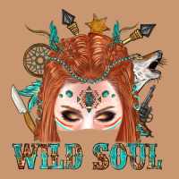 Western İndian Wild Soul With Braid Hair Woman Heavyweight Hoodie | Teevron