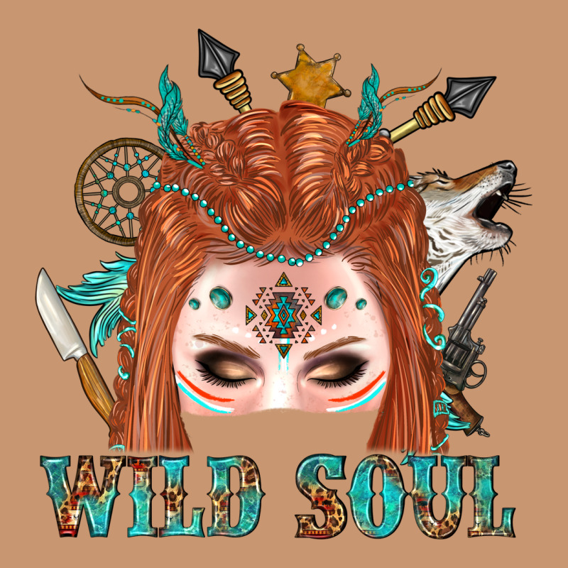 Western İndian Wild Soul With Braid Hair Woman Heavyweight Hoodie by BundleAndBundleShop | Teevron