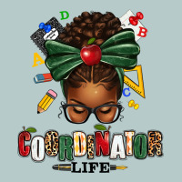 Educational Coordinator Life Afro Messy Bun Heavy Core Tee | Teevron