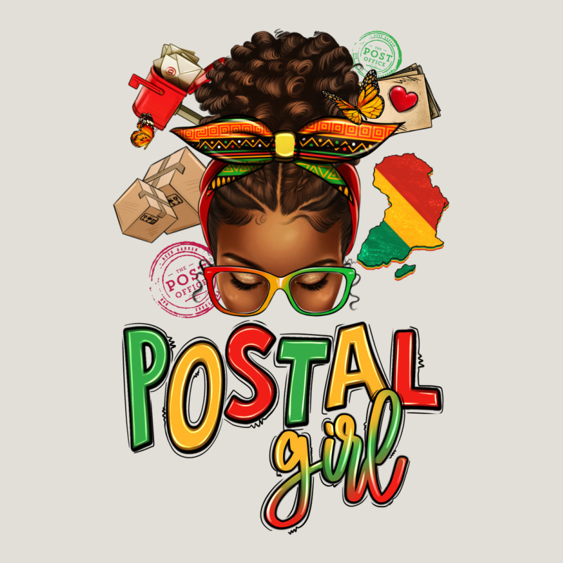 Juneteenth Afro Messy Bun Postal Girl Heavy Core Tee by texasbilliewilder | Teevron