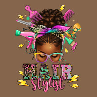 Hair Stylist Afro Messy Bun Premium Tee | Teevron