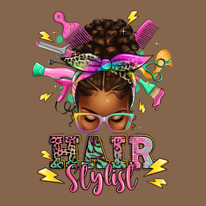 Hair Stylist Afro Messy Bun Premium Tee by texasbilliewilder | Teevron