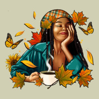 Fall Afro Woman With Coffee Heavy Core Tee | Teevron