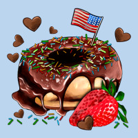 Donut Strawberry And Usa Flag Classic Tee | Teevron