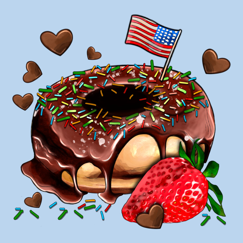Donut Strawberry And Usa Flag Classic Tee by AdoDesignShop | Teevron
