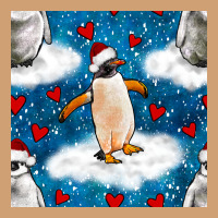 Christmas Penguin And Heart Seamless Pattern Vintage Tee | Teevron