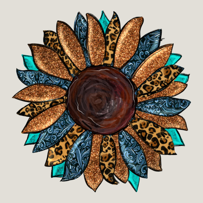 Fall Tooled Leather Sunflower Heavy Core Tee by RanaPortraitStore | Teevron