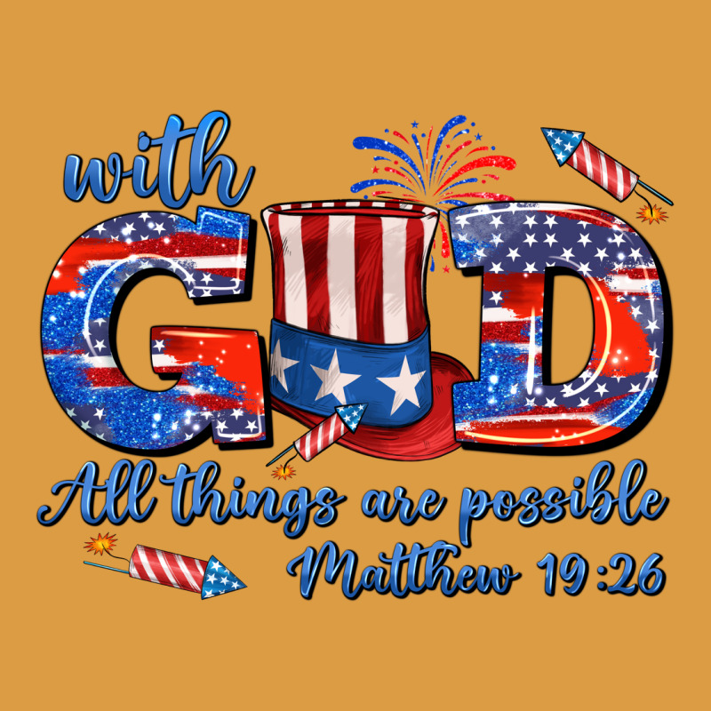 With God All Things Are Possible Usa Urban Heavy Tee by AdoDesignShop | Teevron