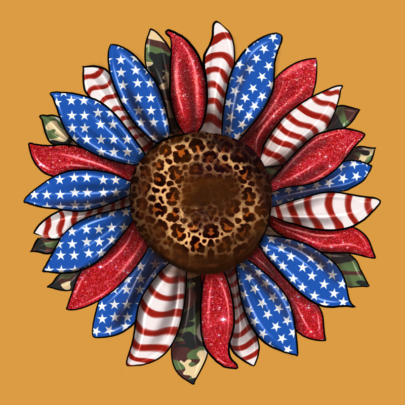 Usa Flag Camouflage Sunflower Urban Heavy Tee by JahusDesignShop | Teevron