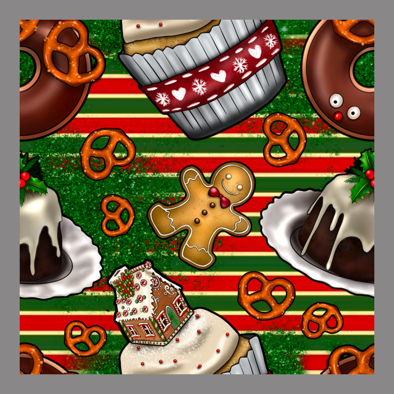 Christmas Cake Seamless Pattern Vintage Tee by BundleAndBundleShop | Teevron