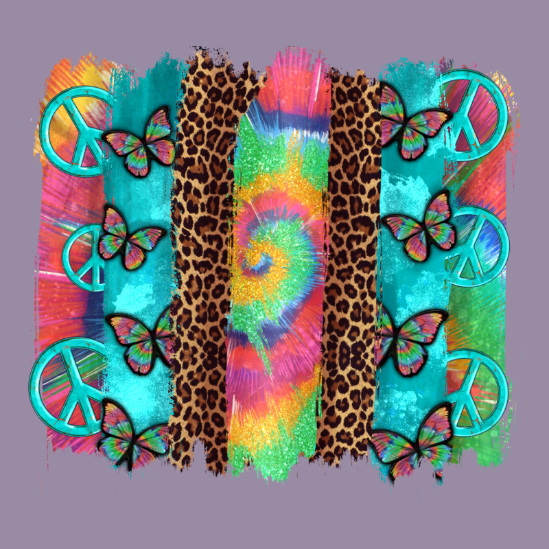 Hippie Peace Sign Butterfly Leopard And Tie Dye Brushstroke Classic Tee by Artiststas | Teevron