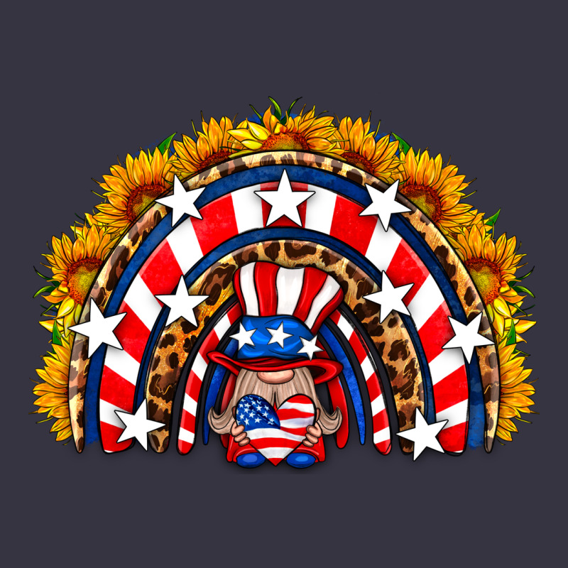 Usa Gnome Sunflower Rainbow Vintage Hoodie by HRA Design Shop | Teevron