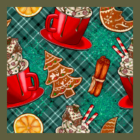Christmas Hot Chocolate And Cookie Seamless Pattern Vintage Tee | Teevron