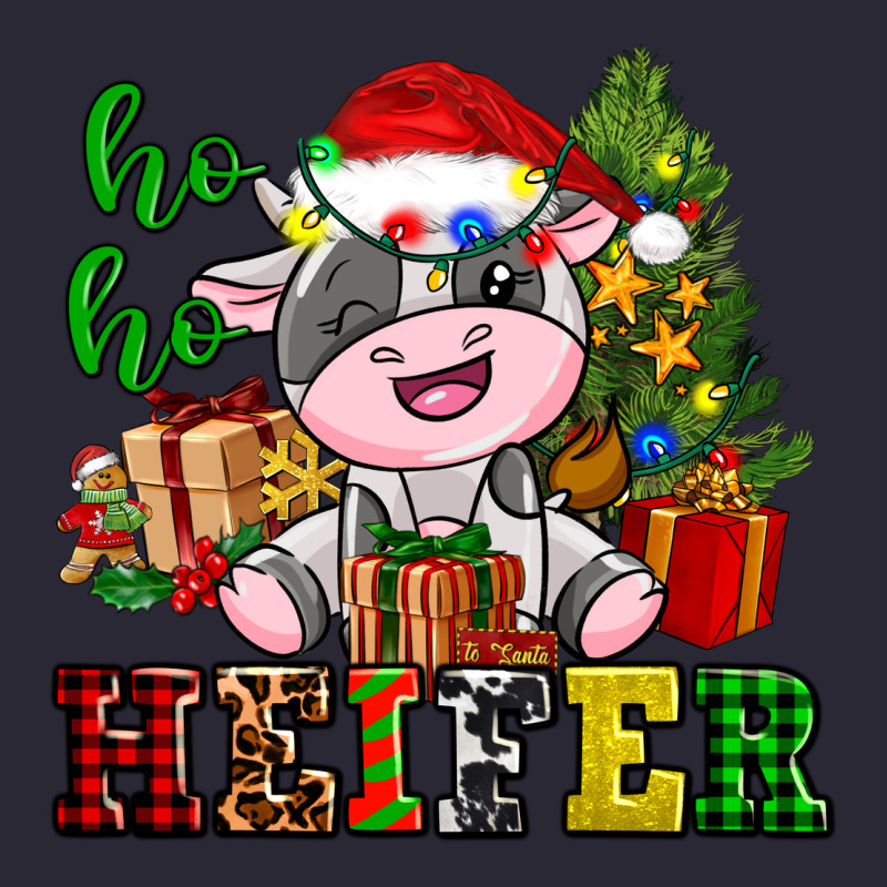 Ho Ho Heifer Little Cute Christmas Cow Vintage Tee by AdoDesignShop | Teevron