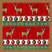 Christmas Deer And Ornaments Seamless Pattern Vintage Tee | Teevron