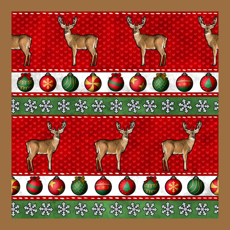 Christmas Deer And Ornaments Seamless Pattern Vintage Tee by BundleAndBundleShop | Teevron