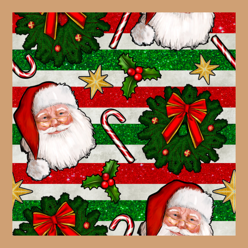 Christmas  Santa Clause And Ornaments Seamless  Pattern Vintage Tee by BundleAndBundleShop | Teevron