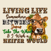 Living Life Somewhere Between Jesus Take The Wheel Premium Tee | Teevron