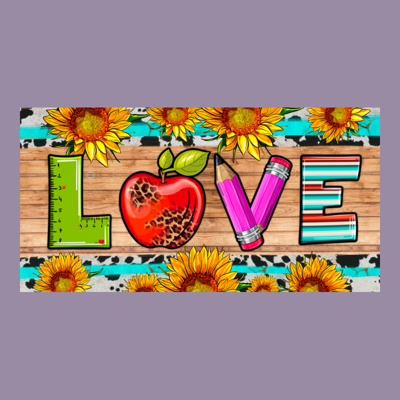 Love And Sunflower With Pen And Apple License Plate Template Classic Tee by Artiststas | Teevron
