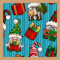 Christmas Gnomes And Gift Box Seamless Pattern Vintage Tee | Teevron