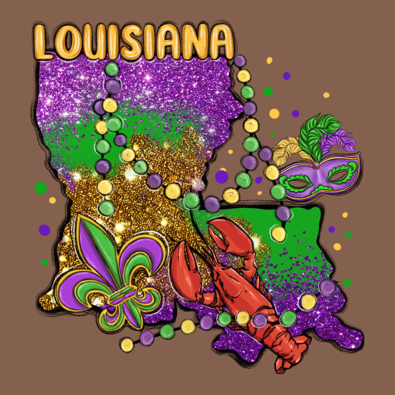 Mardi Gras Louisiana Map Zipper Hoodie by MaliasSmallBusiness | Teevron