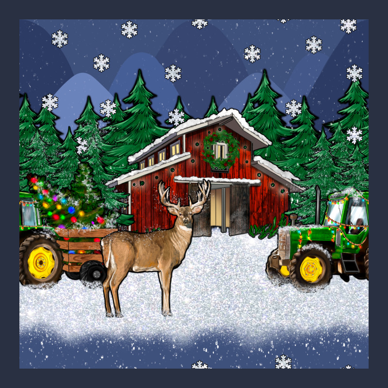 Christmas Town And Farm Tractor Seamless Pattern Heavyweight Sweatshirt by BundleAndBundleShop | Teevron