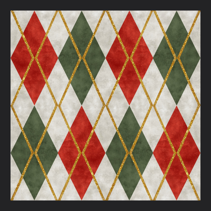 Christmas Diamond Plaid Seamless Pattern Vintage Tee by BundleAndBundleShop | Teevron
